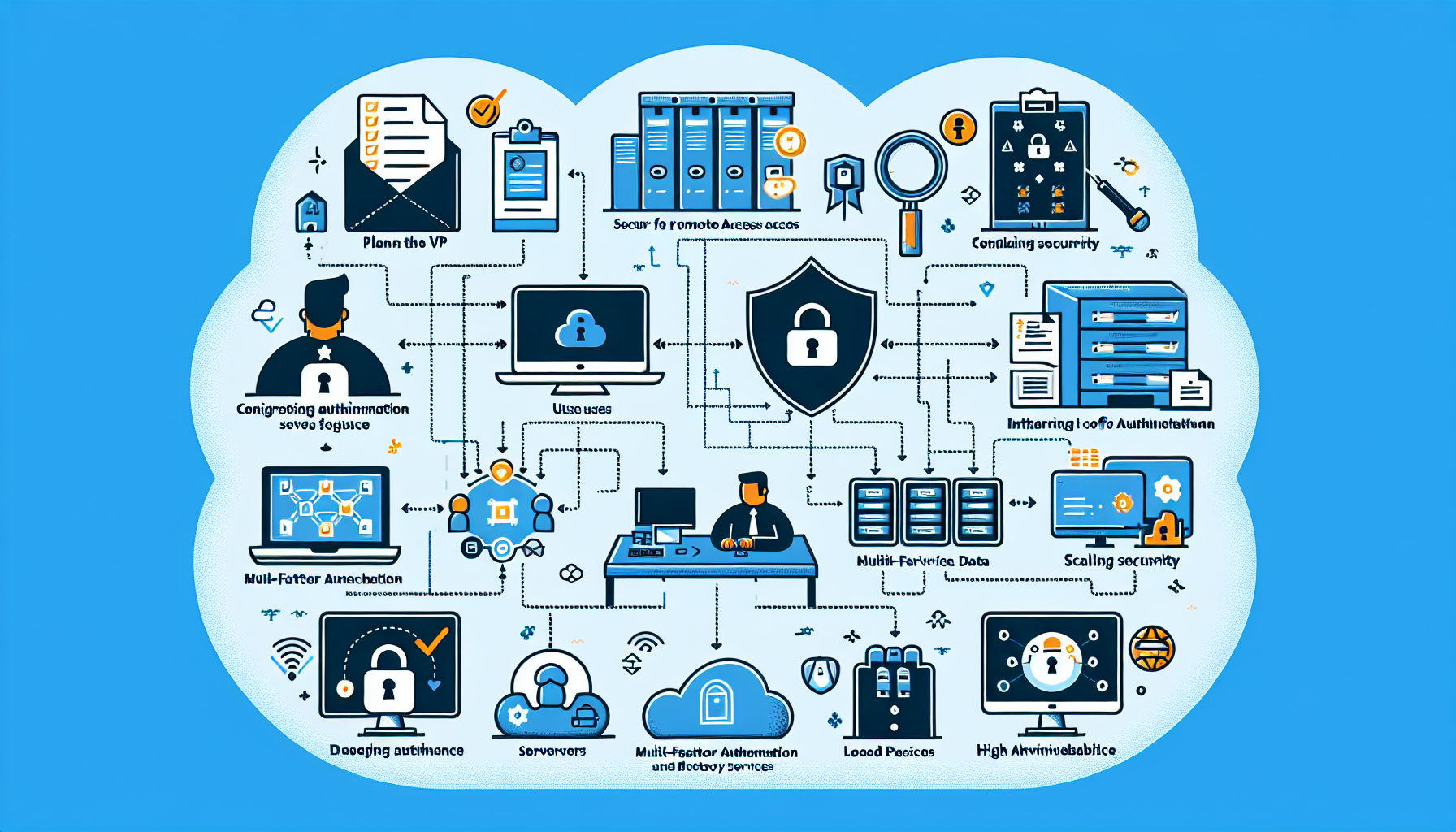 How do I configure VPNs for secure remote access?