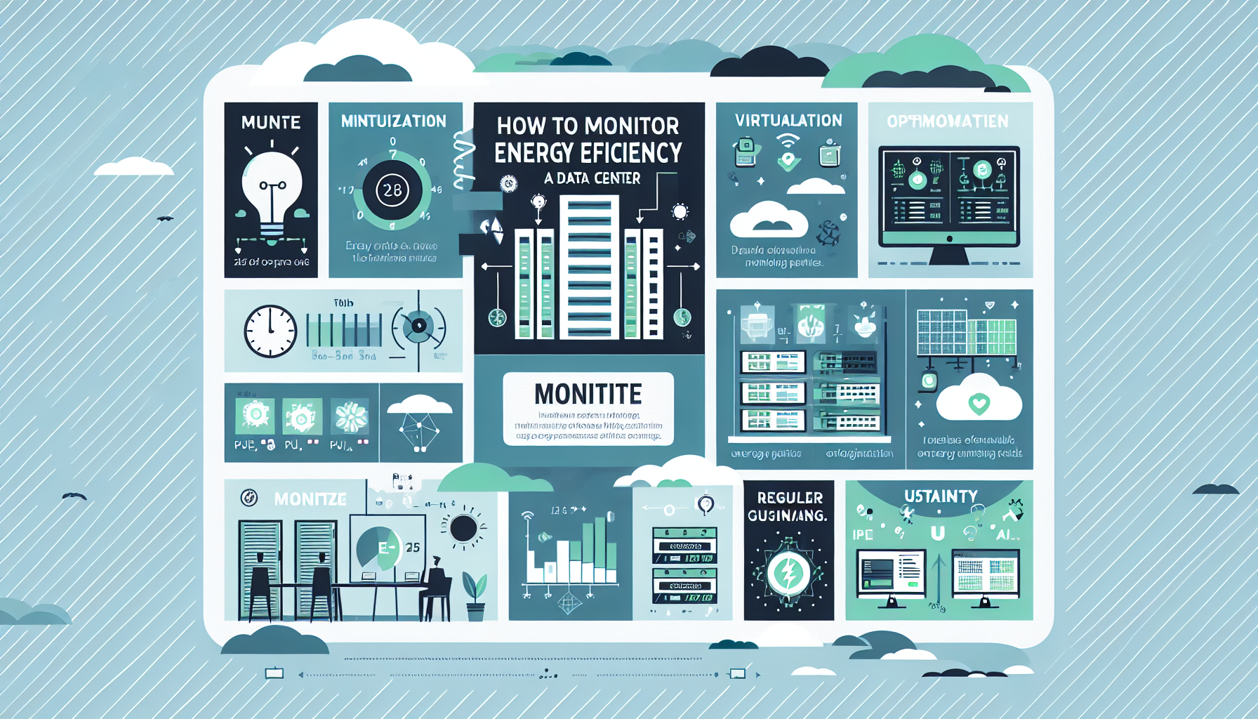 How do I monitor energy efficiency in a datacenter?