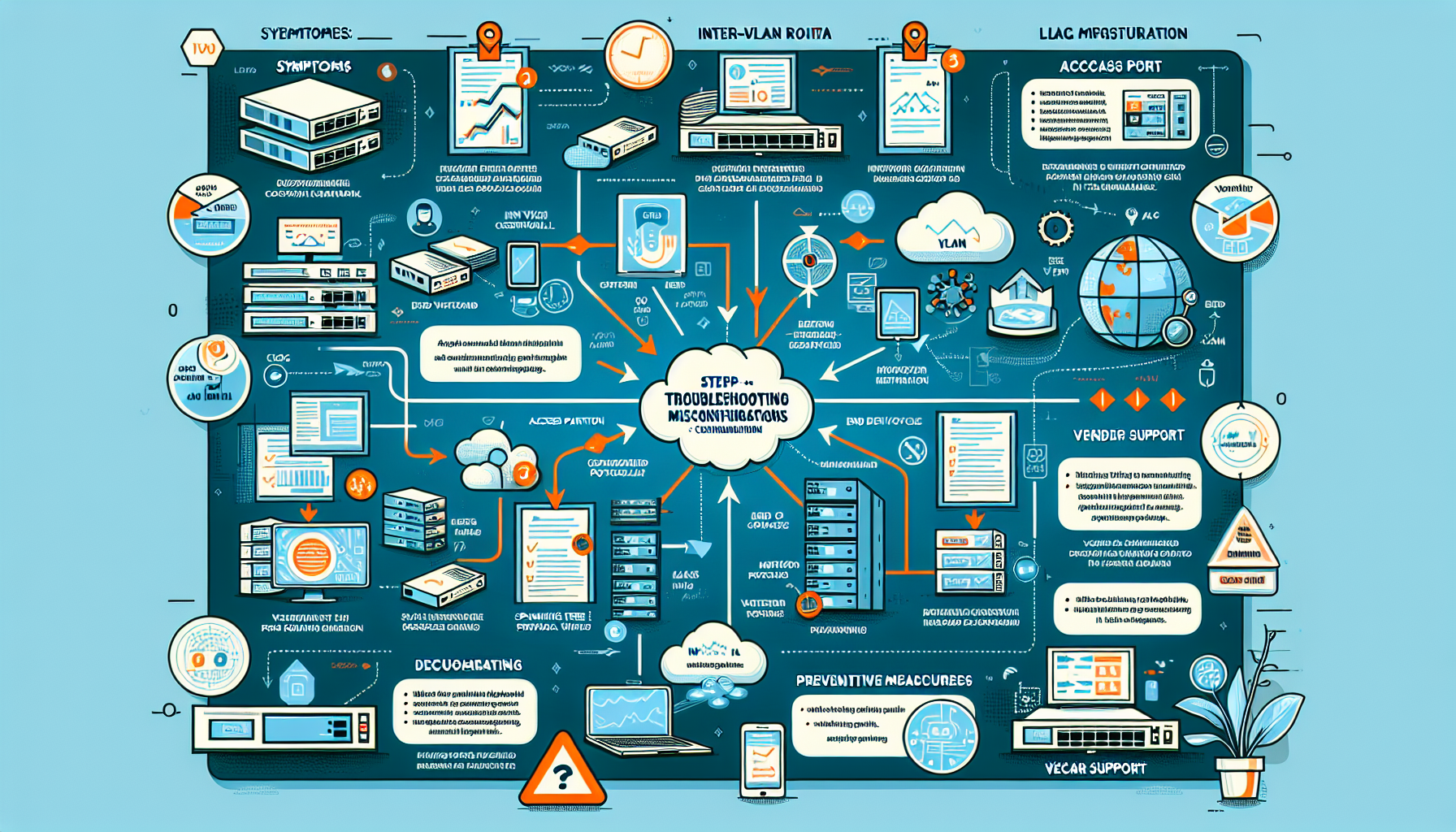 How do I troubleshoot IT infrastructure VLAN misconfigurations?