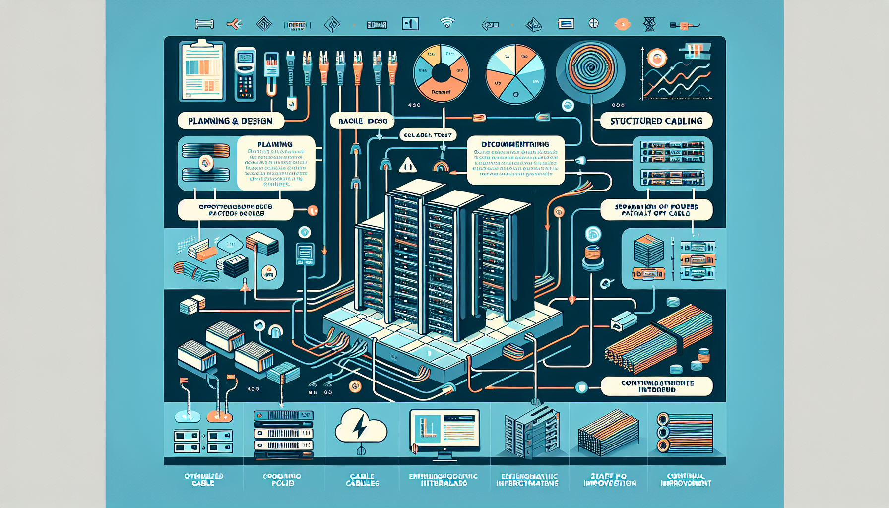 What are the best practices for cable management in datacenters?