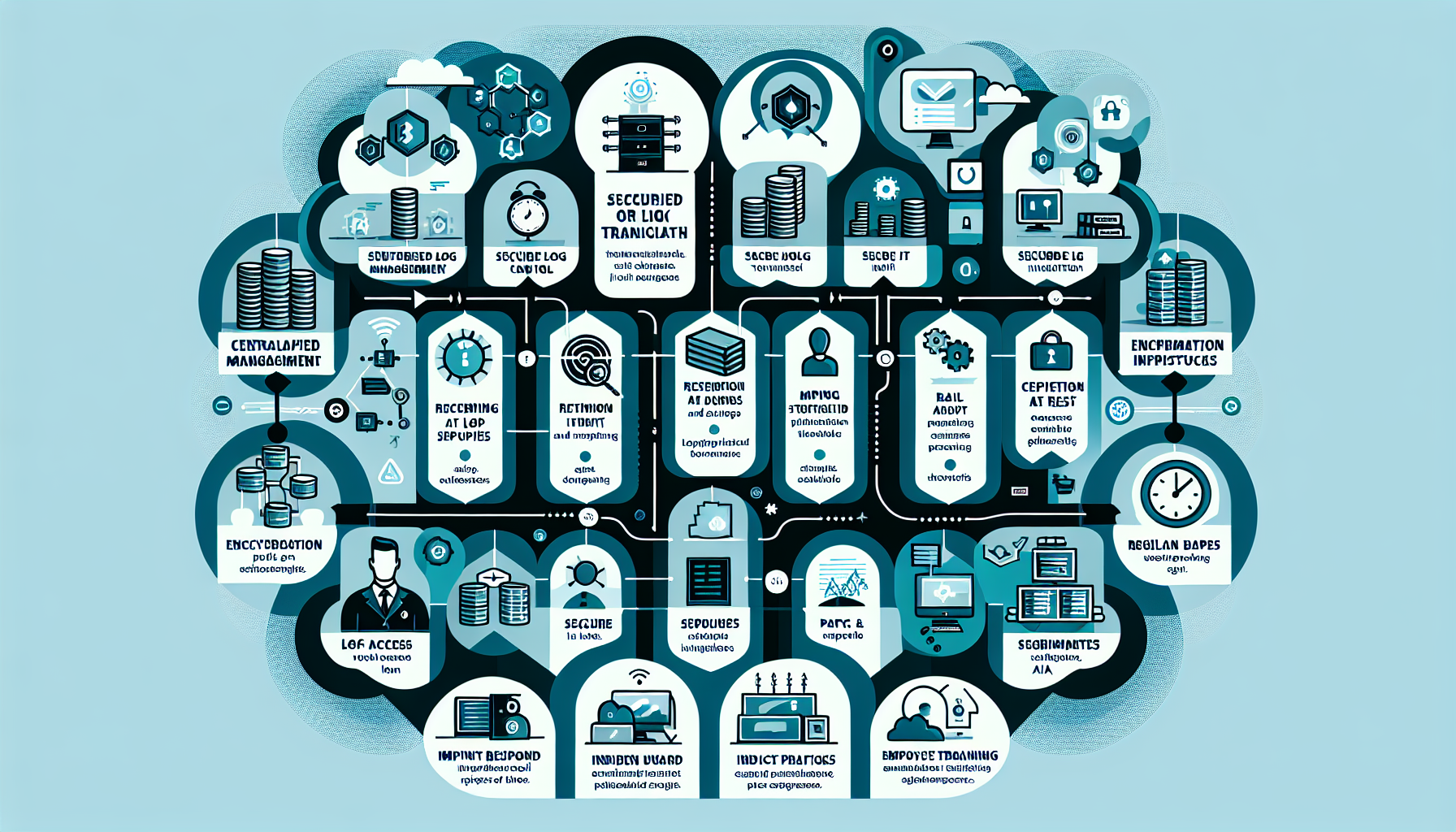 What are the best practices for securing IT infrastructure logs?