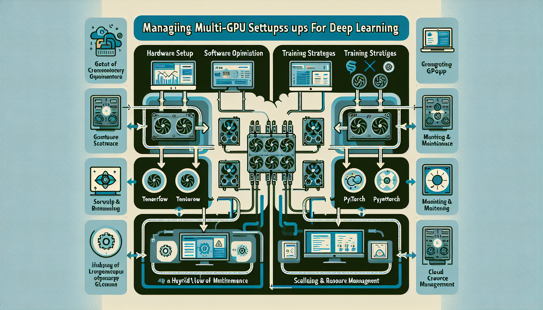 How do I manage multi-GPU setups for deep learning?