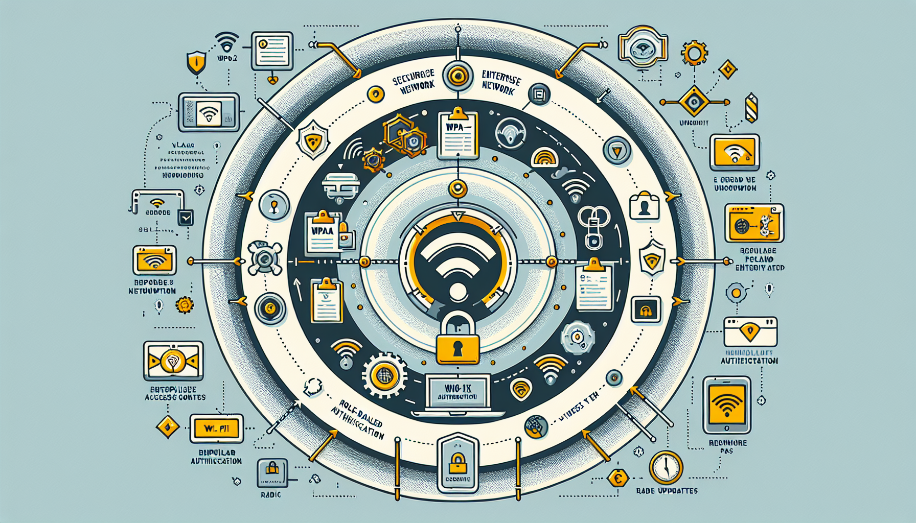 What are the best practices for securing wireless networks in enterprises?