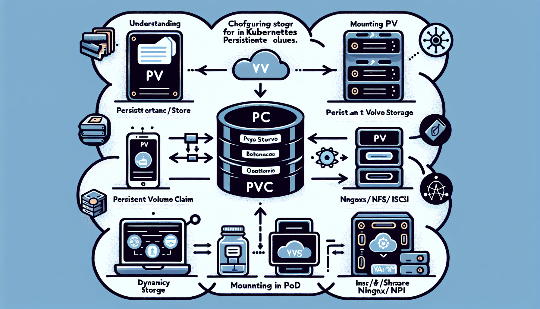 How do I configure storage for Kubernetes persistent volumes?