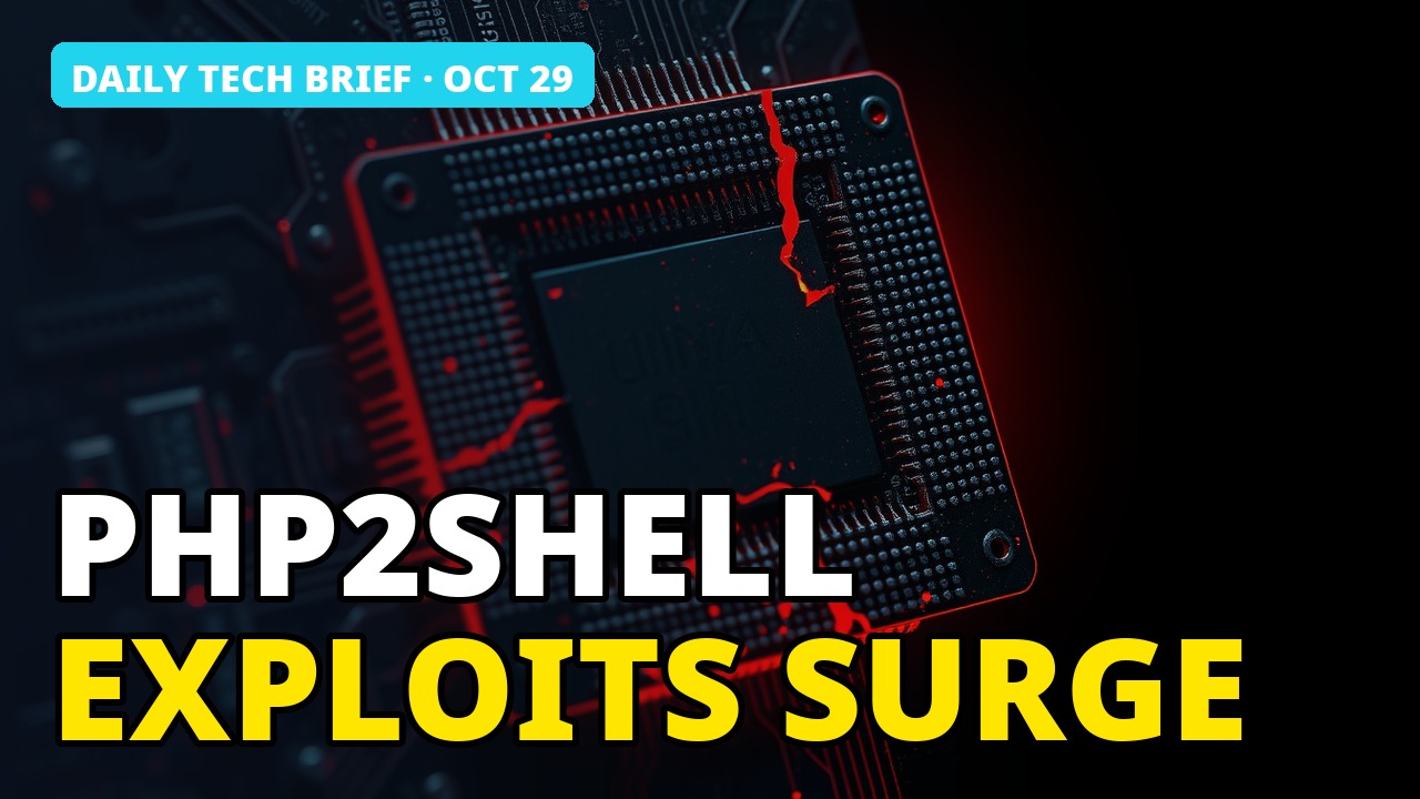 PHP2Shell Exploits Surge; NVIDIA Vera Rubin OCI & DeepMind Genie 4